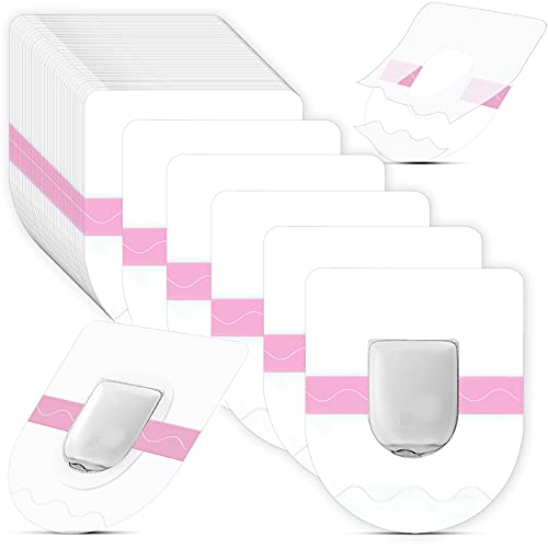 Shower Waterproof Patch Compatible with Omnipod Adhesive Patches Transparent Waterproof Adhesive Patches Overpatch Long Lasting Sweatproof Continuous Monitor Protection, Pink (36)