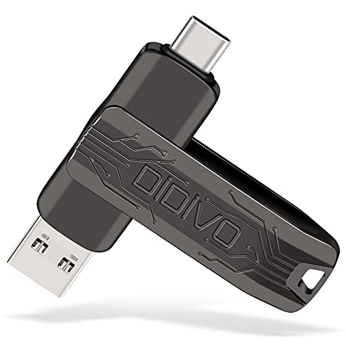 DIDIVO 128GB USB Flash Drive, USB Type C Thumb Drive Memory Stick Jump Drive USB 3.0 Drive Photo Stick Storage