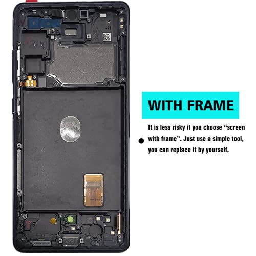 AMOLED For Samsung Galaxy S20 FE 5G screen replacement kit for samsung s20FE screen replacement LCD Display Touch Screen Digitizer SM-G781U1/DS G781A G781W 6.5 inch (Black With Frame) | The Storepaperoomates Retail Market - Fast Affordable Shopping