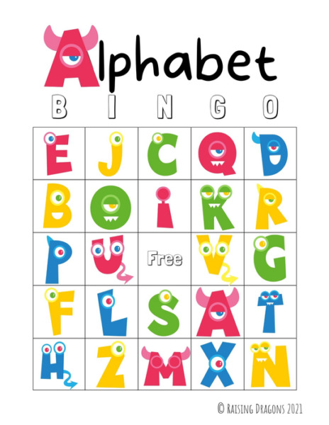 Alphabet Bingo Printable – Letter Bingo with 25 Unique Bingo Cards