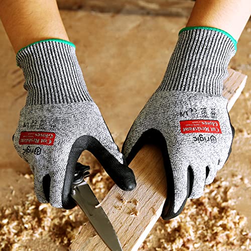 Brigic Level 5 Cut Resistant Gloves, Foam Nitrile Coating, Excellent Grip, Thin & Light, Breathable Abrasive, Comfortable Fit, Grey 8 (M) 1 Pair | The Storepaperoomates Retail Market - Fast Affordable Shopping