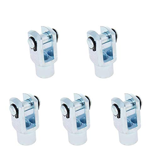 Aicosineg 5Pcs Cylinder Clevis Y Joint M10x0.39in Female Thread Y Connector 2.05in Length Air Cylinder Rod Clevis End Pneumatic Air Cylinder Connector Fitting for Chemical Textile Industry Electronic