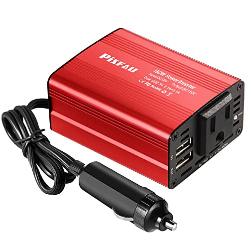 150W Car Power Inverter DC 12v to AC 110v Converter, Car Plug Outlet Adapter with 2 USB Ports and 1 AC Socket, Road Trip Essentials Accessories | The Storepaperoomates Retail Market - Fast Affordable Shopping