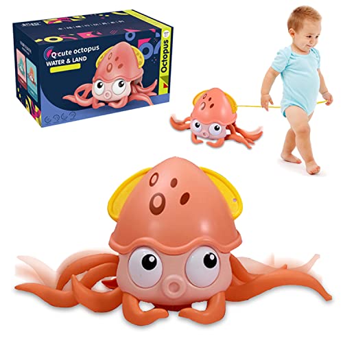 QIUXQIU Octopus Bath Toy Crawling Toy Amphibious Movable Pet Octopus Bathtub Toy Windup Swimming Octopus Pull String Crawling Octopus for Boys and Girls Christmas Birthday Gifts New | The Storepaperoomates Retail Market - Fast Affordable Shopping