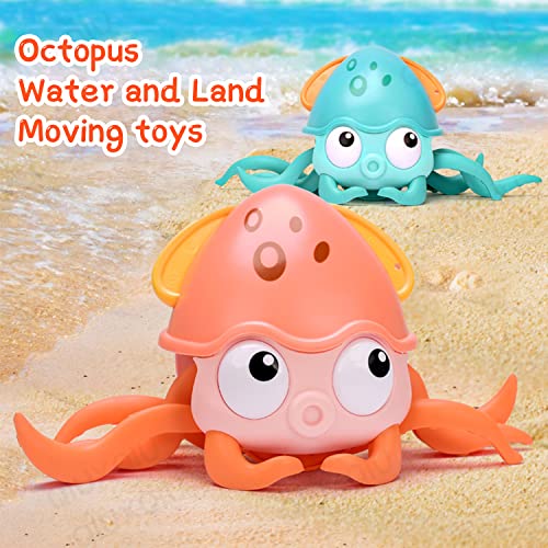 QIUXQIU Octopus Bath Toy Crawling Toy Amphibious Movable Pet Octopus Bathtub Toy Windup Swimming Octopus Pull String Crawling Octopus for Boys and Girls Christmas Birthday Gifts New | The Storepaperoomates Retail Market - Fast Affordable Shopping