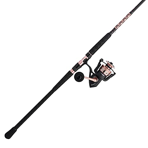 PENN Passion II Spinning Reel and Fishing Rod Combo, Black/Rose Gold