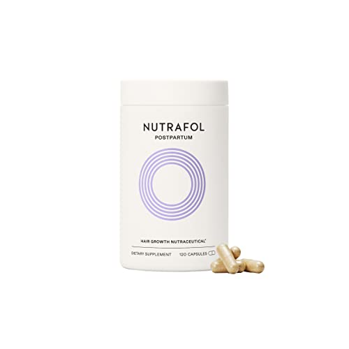 Nutrafol Postpartum Hair Growth Supplement | Clinically Effective for Visibly Thicker Hair & Less Shedding | Breastfeeding-Friendly Ingredients | 1 Bottle | 1 Month Supply