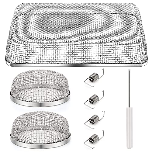 SYNTOUR RV Flying Insect Screen for Vents Stainless Steel Mesh RV Furnace Vent Cover Camper Heater Exhaust Screen Cover with Installation Tool (3 Pack)