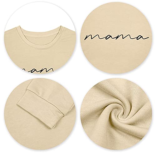 Mama Shirts Women Mama Letter Printed T-Shirt Mama Graphic Tee Casual Short Sleeve Tops Tee (Yellow, XX – Large) | The Storepaperoomates Retail Market - Fast Affordable Shopping