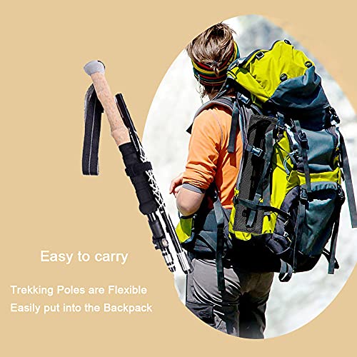 WEISIYU Trekking Hiking Poles – Collapsible and Telescopic Walking Sticks with Natural Cork Handle and Extended EVA Grips for Backpacking Camping | The Storepaperoomates Retail Market - Fast Affordable Shopping
