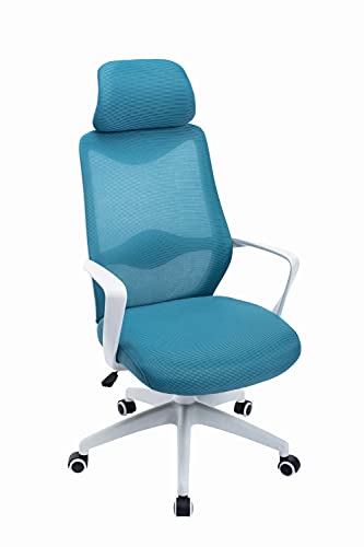 MarKim Home Office Chair ——Ergonomic Mesh Computer Executive Desk Comfortable Reclining Swivel (Blue)