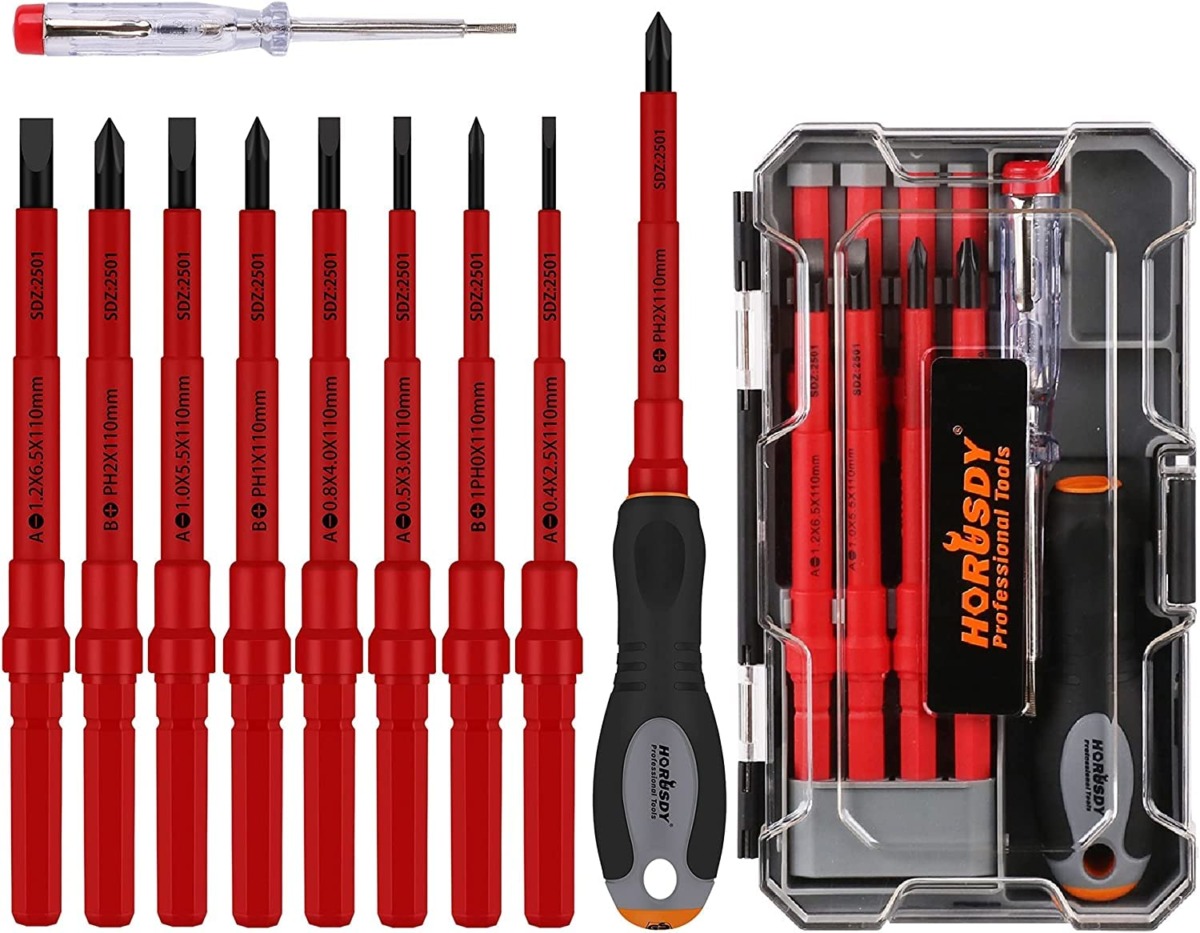 HORUSDY 1000V Insulated Screwdriver Set, 10-Pieces All-in-One Magnetic Tip Electrician screwdriver Set, Phillips & Slotted | The Storepaperoomates Retail Market - Fast Affordable Shopping