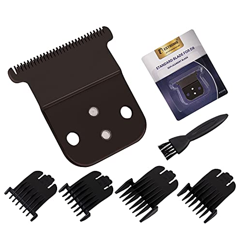 Slimline Pro Li Replacement Blade Set for Andis D7 D8 Trimmer Replacement T Blade Compatible with Andis SlimLine Pro Li D7/D8 Hair Clipper Trimmer(Carbon Black)