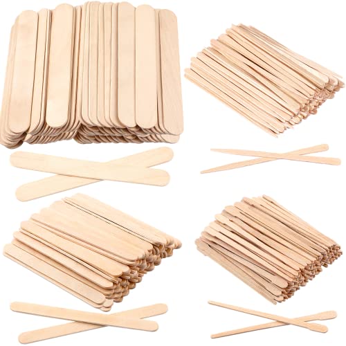 450PCS Wooden Wax Sticks Waxing Applicator Spatulas Kit for Eyebrow Face and Other Part of Body (Combination Style)