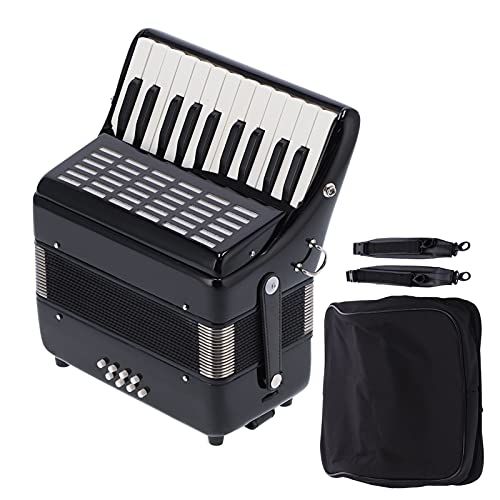 22 Key 8 Bass Accordion Hand Piano Accordion Professional Solid Wood Piano Accordion Beginners Students Musical Instrument with Accordion Backpack