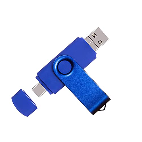 ABLAZE 128GB Type C Flash Drive 3 in 1 OTG USB 2.0 + USB C + Micro USB Thumb Drive Photo Stick for Smartphone/PC/MacBook/Tablet/Computers