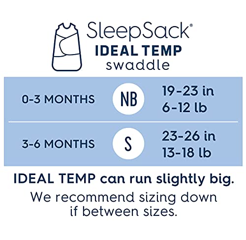 HALO Baby Sleepsack Swaddle Wearable Blanket, 3-Way Adjustable Infant Sleepsack, TOG 1.5, Ideal Temp, Heather Grey/Aqua, Newborn, 0-3 Months, 6-12 Pounds | The Storepaperoomates Retail Market - Fast Affordable Shopping