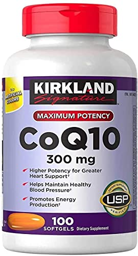 MVOWIZON Kirkland Signature Maximum Potency CoQ10 300 mg 100 Softgels Each, Purple