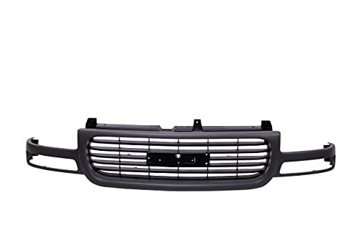 JustDrivably Replacement Parts Front Grille Grill Compatible With GMC Sierra 1500 2500 Yukon Yukon XL 1500 Yukon XL 2500 Sierra 1500HD 2500HD 3500 For 1999-2006 Pickup Truck