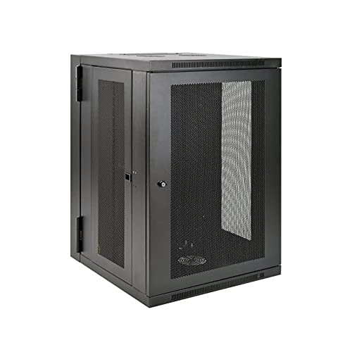 18U Wall-Mounted Rack Server Cabinet, hinged Rear, 24.5 inches deep (SRW18USDP), Maximum Load Capacity of 250 pounds, Black