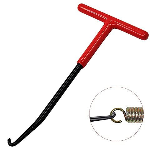 Motorcycle Exhaust Spring Hook, T Shaped Handle Exhaust Pipe Spring Puller Installer Hooks Tool with Rubber Coating for Motorcycle Vehicle Springs Removal, Installation, Adjustment (1pcs)