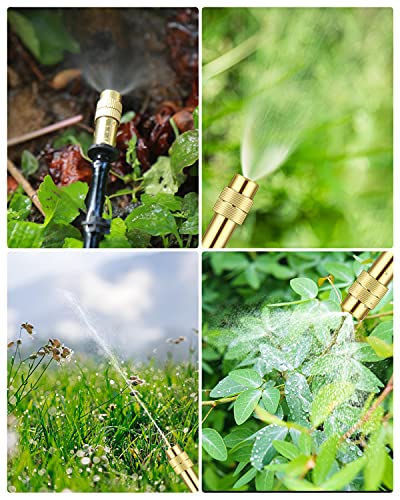 MSDADA Copper Adjustable Spray Nozzle, Irrigation System Drippers Sprinklers Emitter Drip System on 1/4″ Barb, for Lawn, Flower beds,Vegetable Gardens,Agricultural Planting etc(10 Pcs) | The Storepaperoomates Retail Market - Fast Affordable Shopping