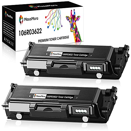 MasaiMara 106R03622 Compatible Toner Cartridges Replacement for Xerox Phaser 3330 WorkCentre 3335 3345 3335dni 3345dni 106R03621 Toner – High Yield 8,500 Pages (Black, 2Pack)