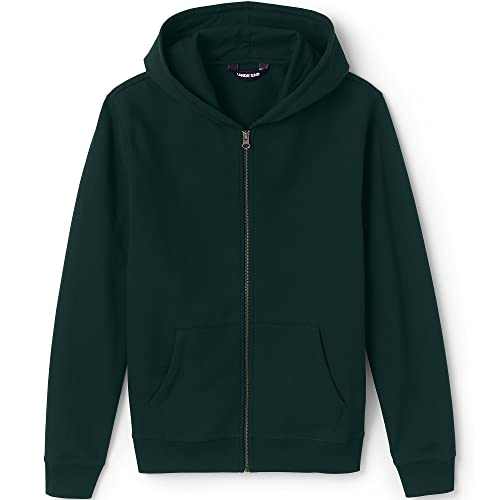 Lands’ End School Uniform Adult Zip Front Sweatshirt Small Evergreen