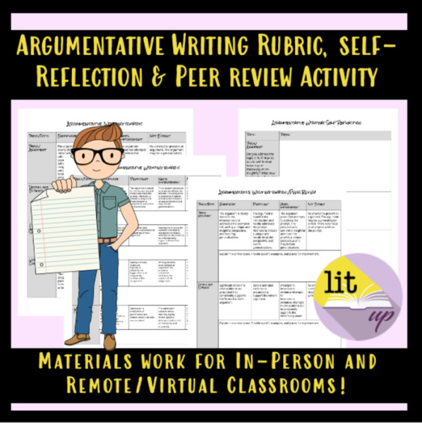 Argumentative Writing Rubric, Peer Review, & Self-Reflection Activity