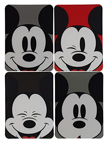 Disney Mickey Mouse Flexible Cutting Boards, 4 Pack – Each Chopping Board Features Cute Mickey Mouse Patterns – Measures 8 x 11 Inches – BPA Free, Dishwasher Safe – Ideal for Home Chefs