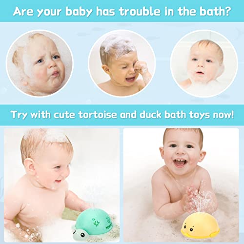 OENUX Baby Bath Toys,Spray Water Bath Toys for Toddlers,Light Up Bathtub Toys with LED Light,Auto Induction Sprinkler Swimming,Pool,Bathroom,Shower Water Toys for Infant,Boys,Girls Kids Age 1-3 | The Storepaperoomates Retail Market - Fast Affordable Shopping