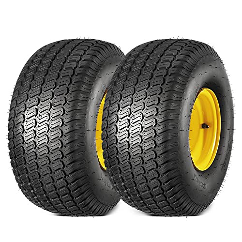 MaxAuto 20×8.00-8 Lawn Mower Tires 20x8x8 Lawn Tractor Tire 20×8-8 Turf Tire with Rim, 3.5″ Offset Hub, 3/4″ Bore with 3/16″ Keyway, 4 Ply, 965lbs Capacity, Set of 2
