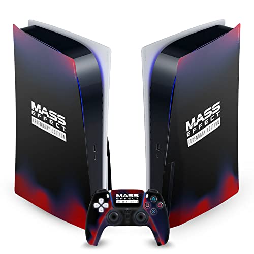 Head Case Designs Officially Licensed EA Bioware Mass Effect Logo Legendary Graphics Vinyl Faceplate Gaming Skin Decal Compatible With Sony PlayStation 5 PS5 Disc Console & DualSense Controller