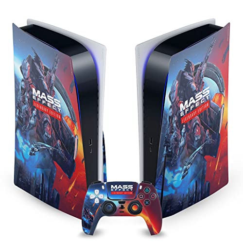 Head Case Designs Officially Licensed EA Bioware Mass Effect Key Art Legendary Graphics Vinyl Faceplate Gaming Skin Decal Compatible With Sony PlayStation 5 PS5 Disc Console & DualSense Controller