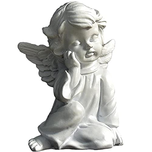 KTNAJOL Angel Resin Garden Statue Figurine Fairy Angel Sculpture Home Decoration
