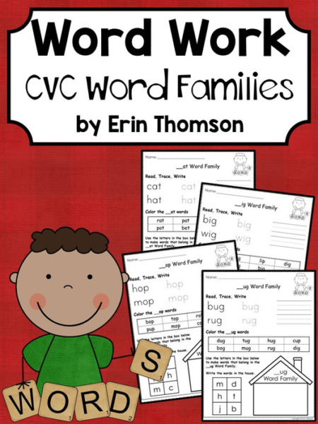 Word Work ~ CVC Word Families