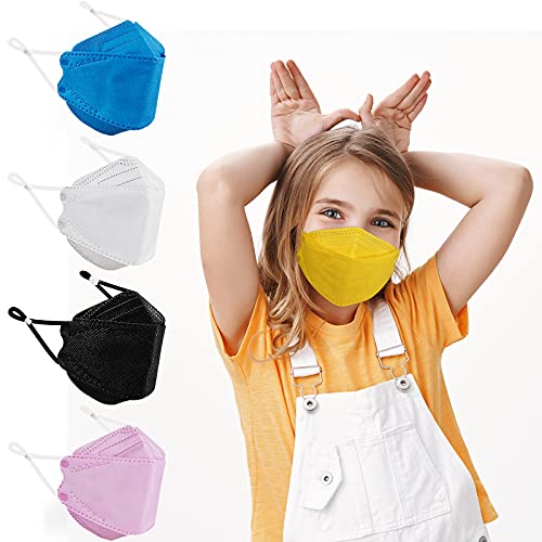 AOTDAOU KN95 Kids Masks for Children, Individual Wrapped Colored Mask Kid Sized, Small Soft Mask for Boys Girls, Comfortable Fit for Easy Breath Talk, Adjustable Nose Wire Mask 20 Packs