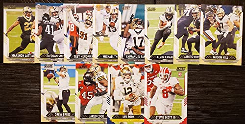2021 Panini Score Football New Orleans Saints Team Set 12 Cards W/Drafted Rookies