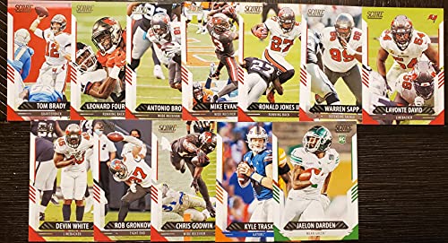 2021 Panini Score Football Tampa Bay Buccaneers Team Set 12 Cards W/Drafted Rookies Tom Brady Super Bowl Champs