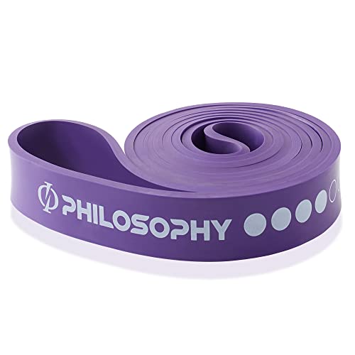 Philosophy Gym Pull Up Assist Band – 1-1/4″ (100-120 lbs), Purple – Resistance Power Loop Exercise Band