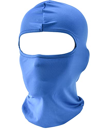 Fuinloth Balaclava Face Mask, Summer Cooling Neck Gaiter, UV Protector Motorcycle Ski Scarf for Men/Women Sky Blue