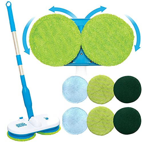 Floor Police Reusable Replacement Mop Heads, Mop Head Replacement for Use with The As Seen On TV Motorized Spin Mop, Includes Microfiber Floor Mop Pads, Scrubber Pads and Polishing Pads, 6 Pads, | The Storepaperoomates Retail Market - Fast Affordable Shopping