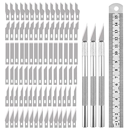 90PCS Knife Blades Precision Craft Knife Set , for DIY Artwork, Cutting, Models, Scrapbook