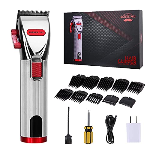 COIFFEO Hair Clippers for Men,Cord Cordless Professional Hair Trimmer Kit, Rechargeable LED Display (Silver)