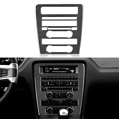 Carbon Fiber Sticker Decal Car Interior Center Console CD Panel Trim Sticker Decal Cover for Ford Mustang 2009 2010 2011 2012 2013 2014 Accessories