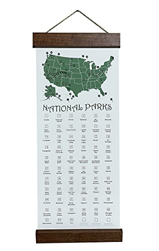 US National Park Checklist Map – 63 National Park Check Off List – National Park Checklist Poster – USA National Parks Gift – National Park Scratch Off (USA)