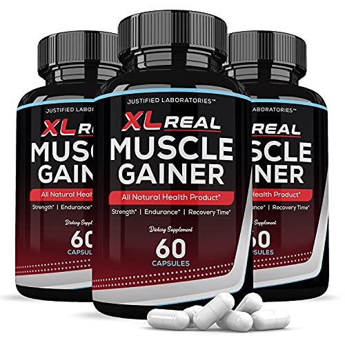 (3 Pack) XL Real Muscle Gainer All Natural Advanced Men’s Heath Formula 60 Capsules