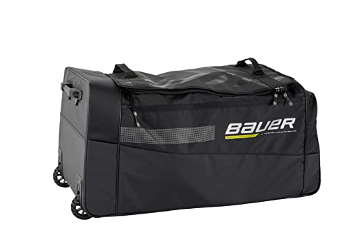 Bauer Elite Hockey Wheeled Bag (’21) (Black, Senior / Large (36″ x 17″ x 19.5″))