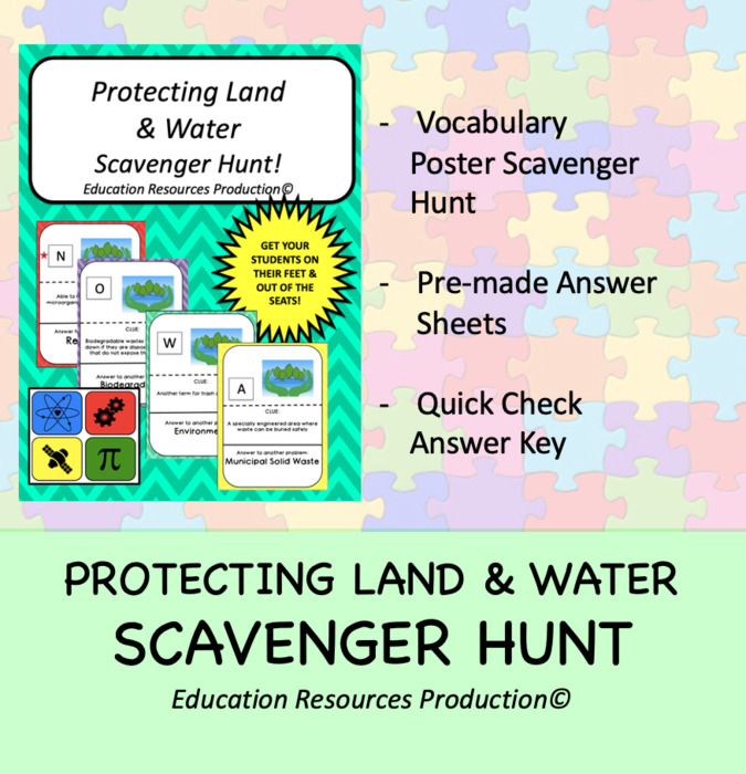 Protecting Land & Water Scavenger Hunt Activity | The Storepaperoomates Retail Market - Fast Affordable Shopping