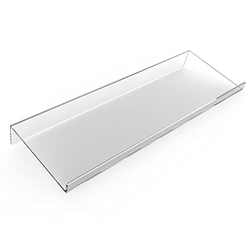 Computer Keyboard Stand-Clear Acrylic Keyboard Tray with Rubber mat,Acrylic PC Keyboard Holder Tilted Computer Keyboard Stand for Ergonomic Easy Typing,Computer Gaming and Working at Home and Office
